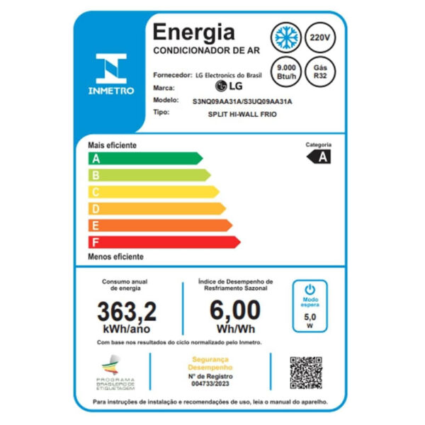 Ar Condicionado Hi Wall LG Dual Inverter Voice 9.000 Btus - Imagem 6