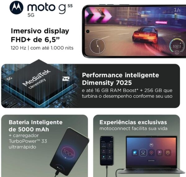 Smartphone Motorola Moto G55 5G - Imagem 5