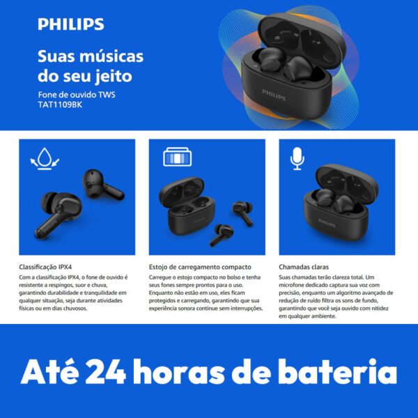 Fone de Ouvido sem fio TWS Philips - Imagem 7