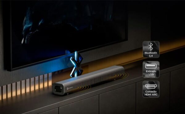 Barra de Som Goldentec 2.0 Canais Bluetooth - Imagem 8