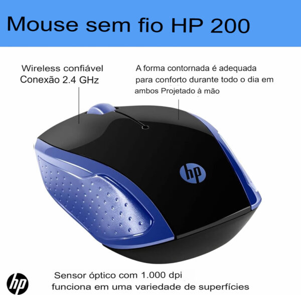 Mouse sem fio HP 200 Oman - Imagem 6