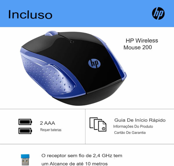Mouse sem fio HP 200 Oman - Imagem 7